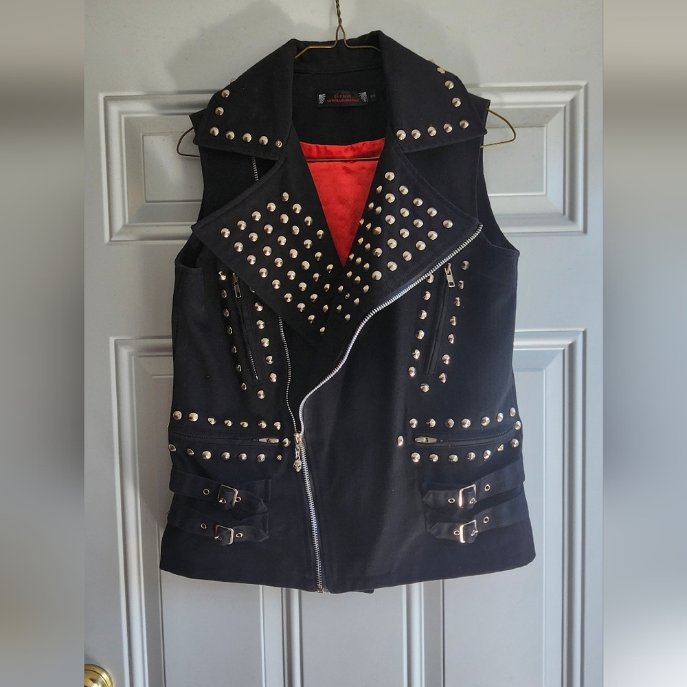 Studded Black Vest